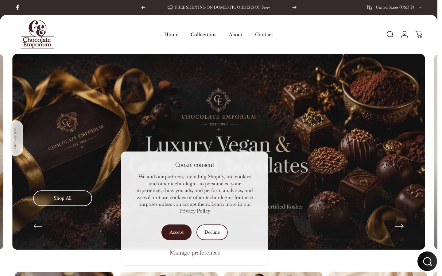 chocolate-emporium.com homepage screenshot