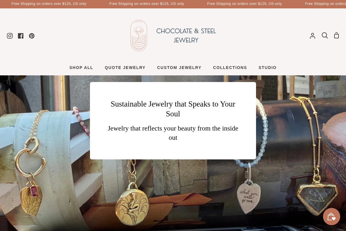 Chocolate and Steel homepage screenshot