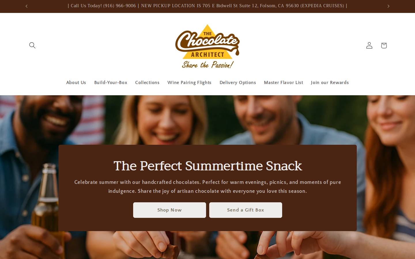 chocolatearchitect.com homepage screenshot