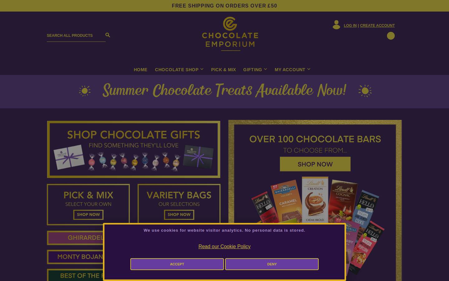 Chocolateemporium homepage screenshot