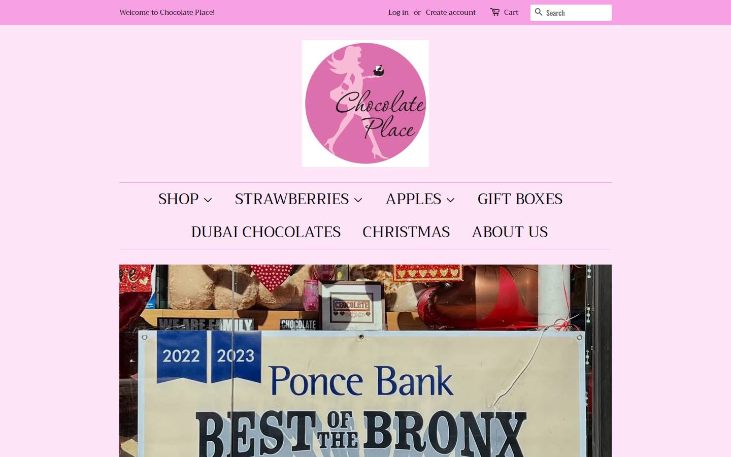 chocolateplace.com homepage screenshot