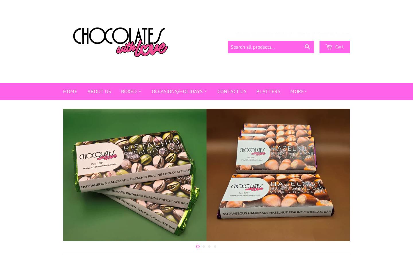 chocolateswithlove.com homepage screenshot