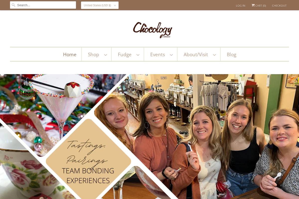 chocologyunlimited.com homepage screenshot