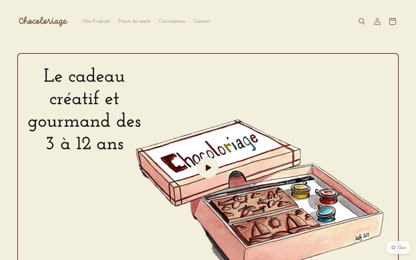 chocoloriage.ch homepage screenshot