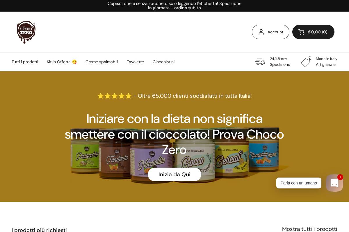 Choco Zero homepage screenshot