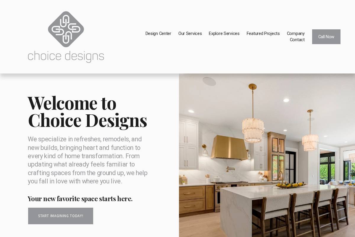 choicedesigns.com homepage screenshot