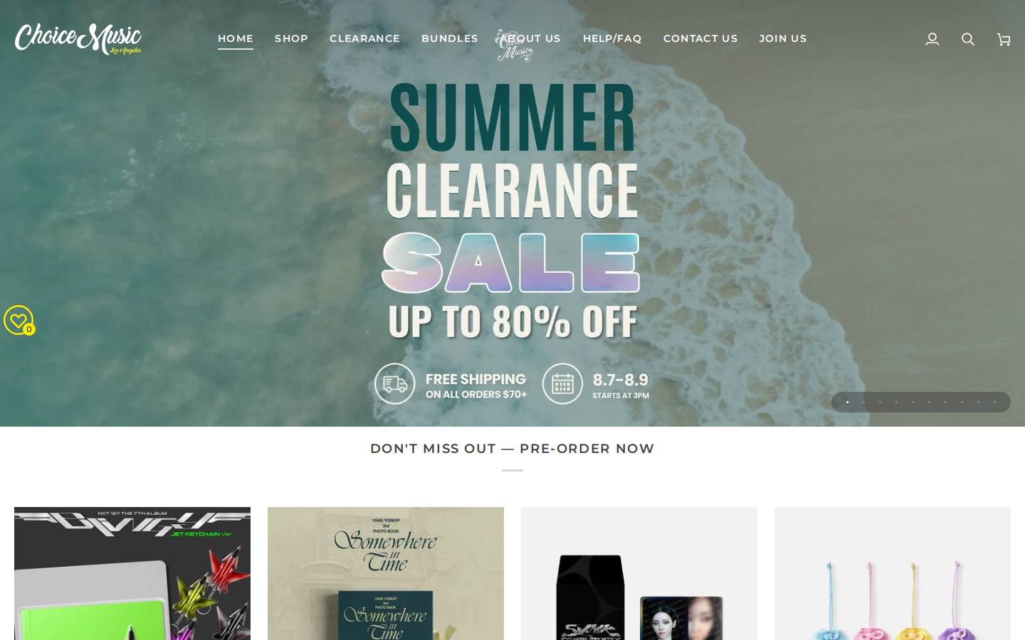 Choice Music homepage screenshot