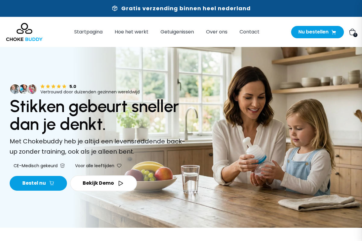 Chokebuddy homepage screenshot