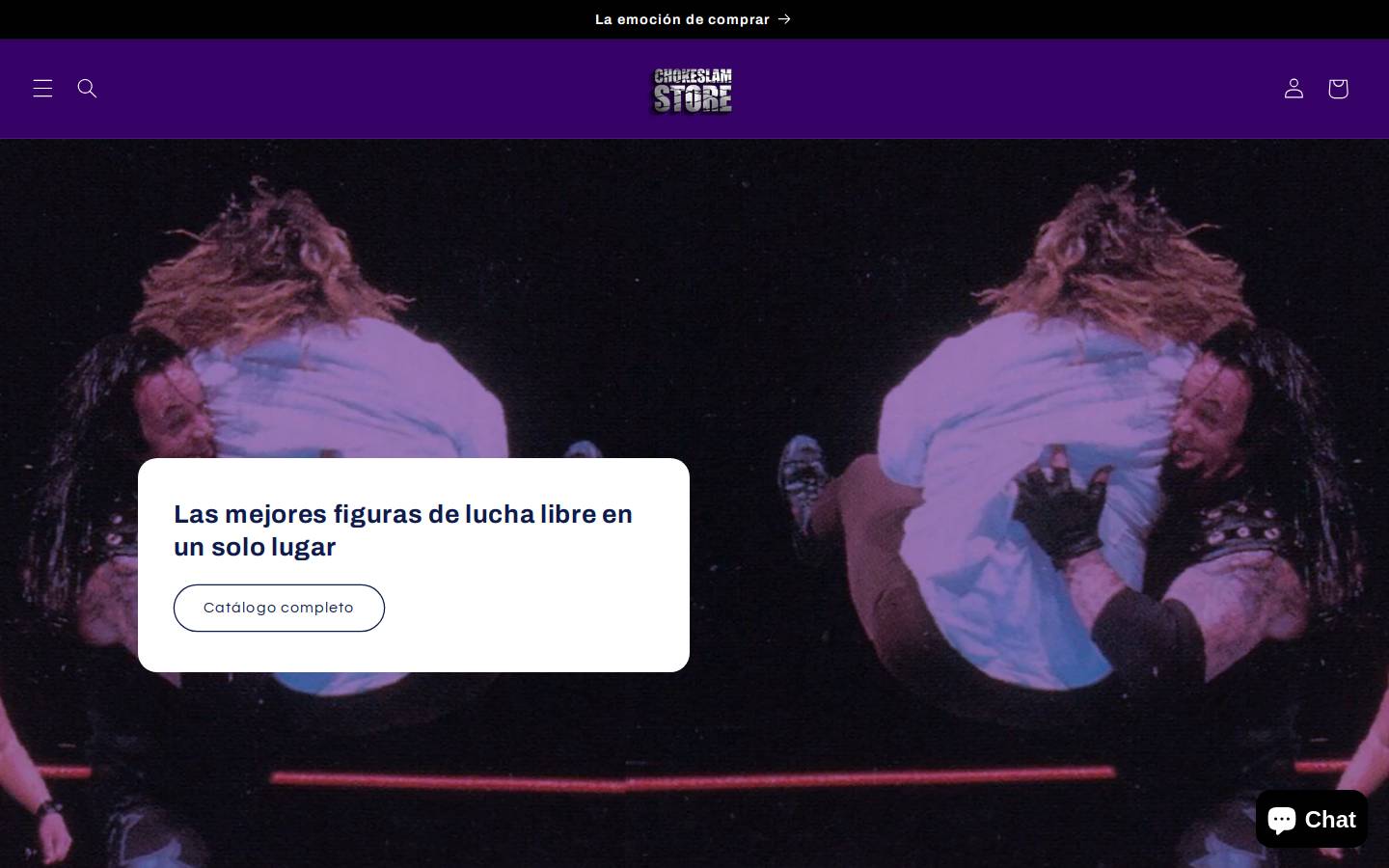 chokeslamstore.com homepage screenshot