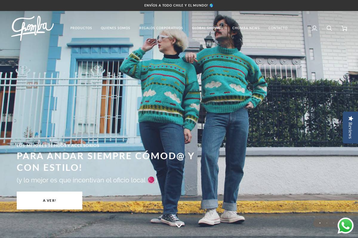 chomba.cl homepage screenshot