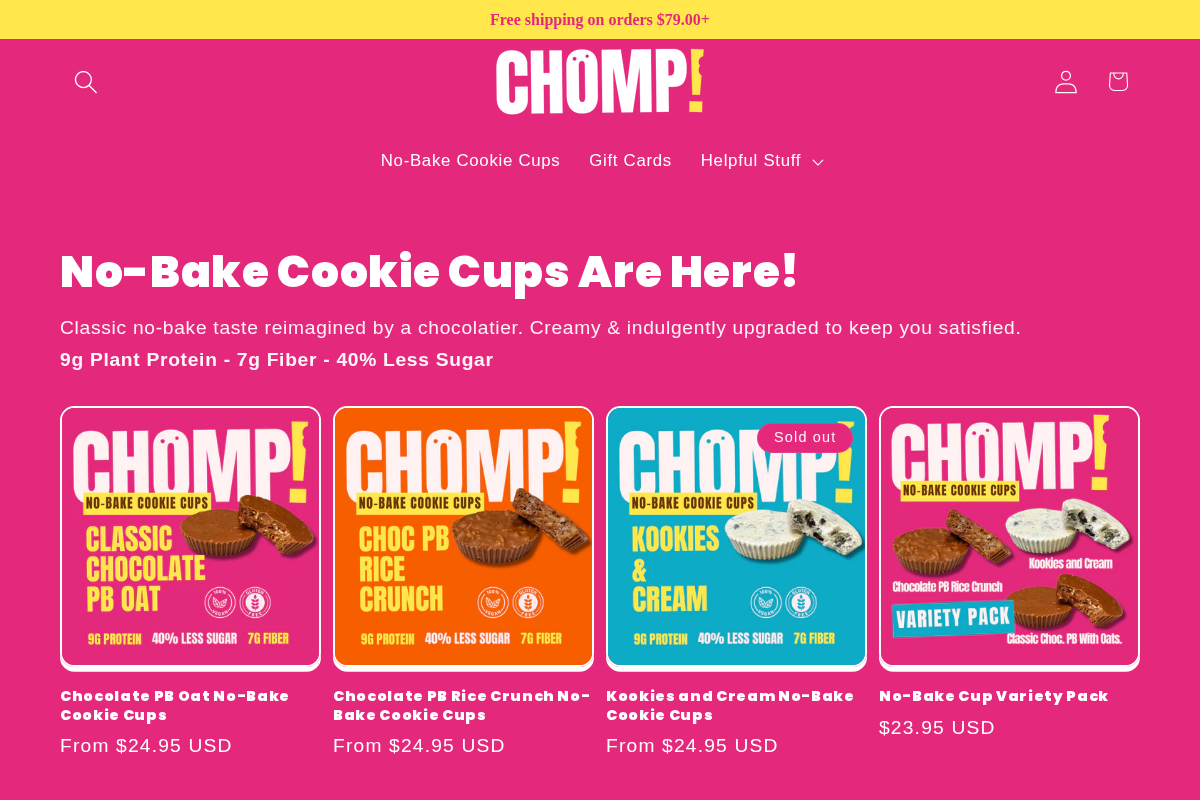 Chomp! Chocolate homepage screenshot