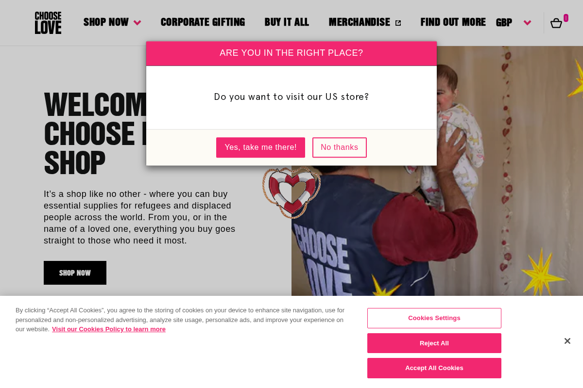 Choose Love / Help Refugees homepage screenshot