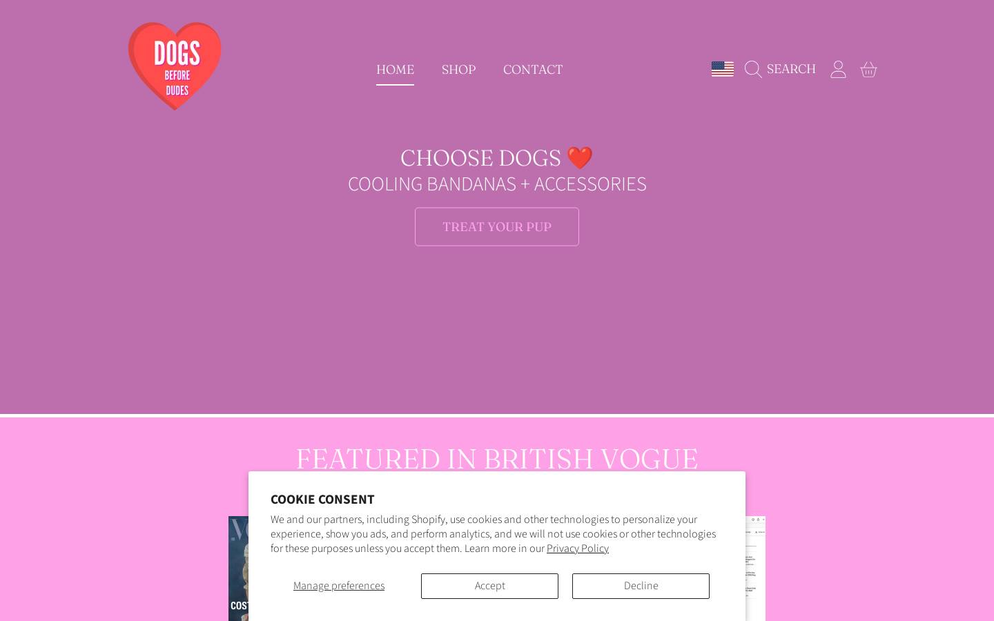 choosedogsbeforedudes.com homepage screenshot