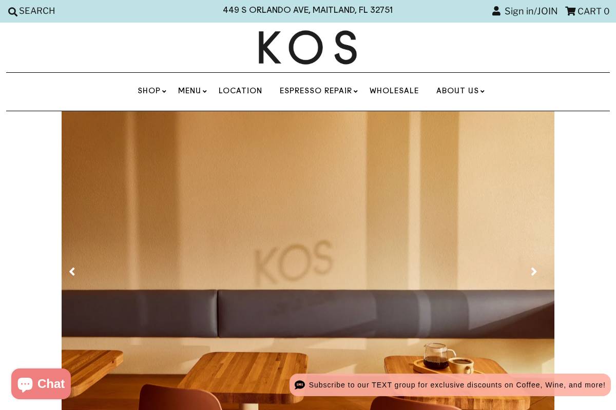 Choose KOS homepage screenshot