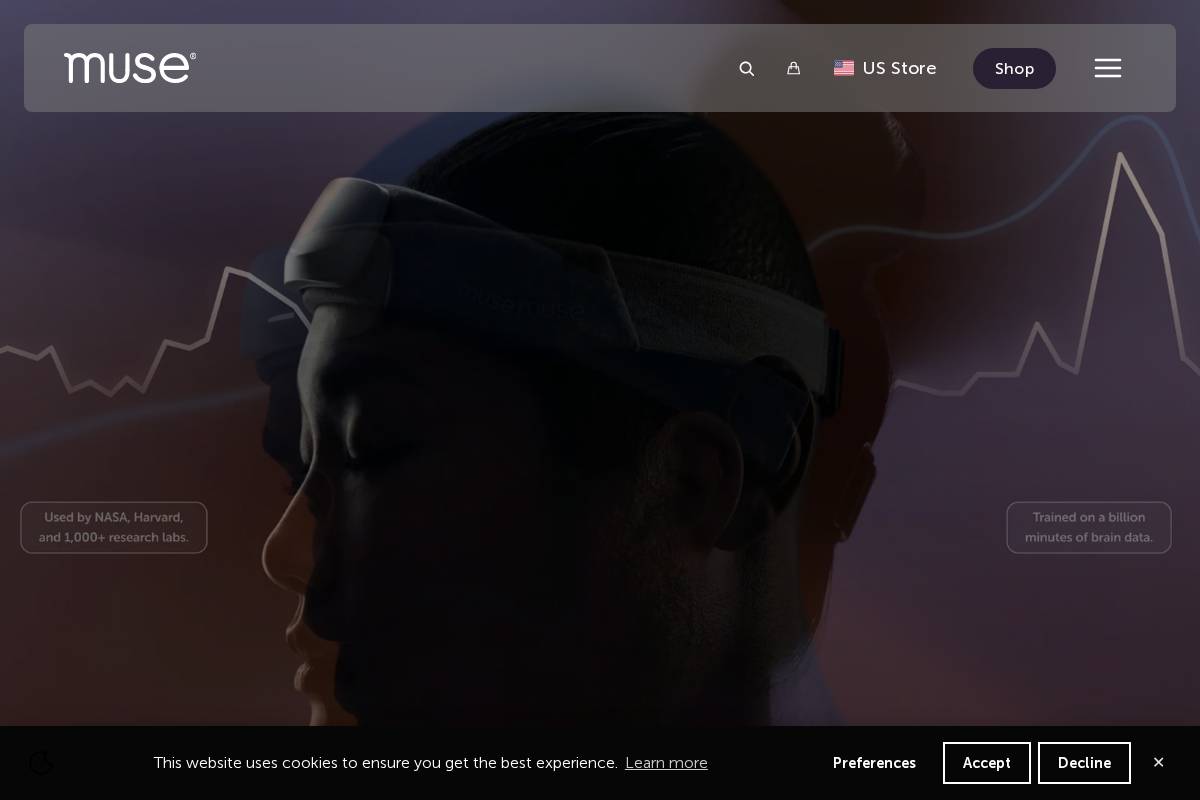 choosemuse.com homepage screenshot