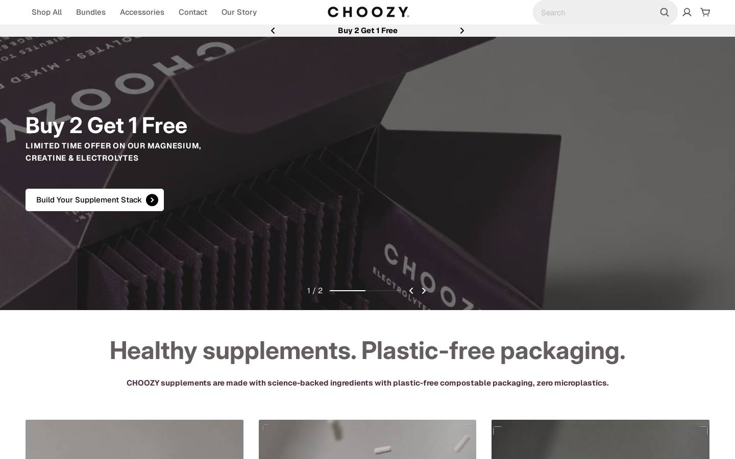 CHOOZY® homepage screenshot