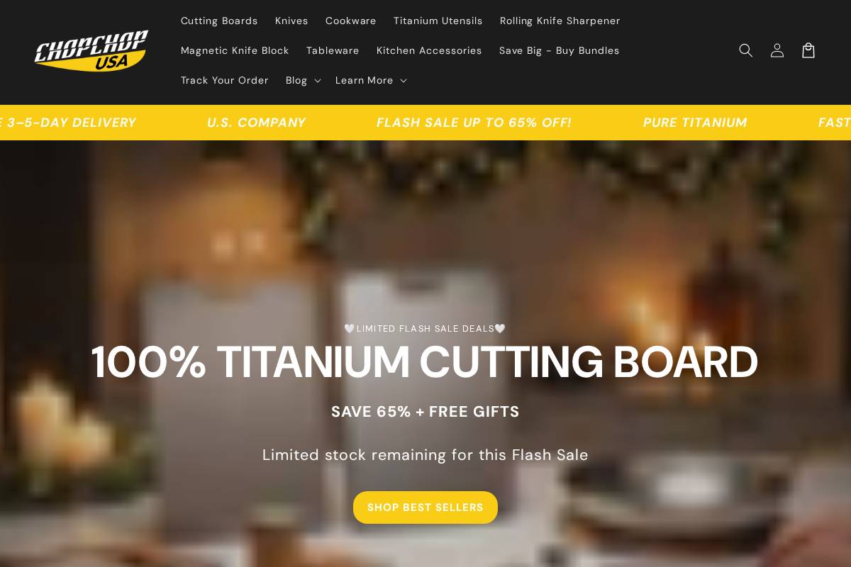 ChopChop USA homepage screenshot