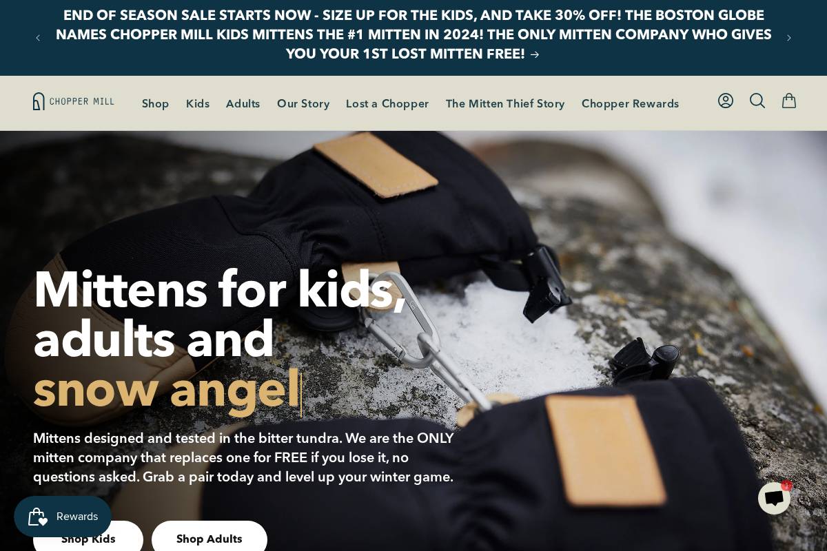 choppermill.com homepage screenshot