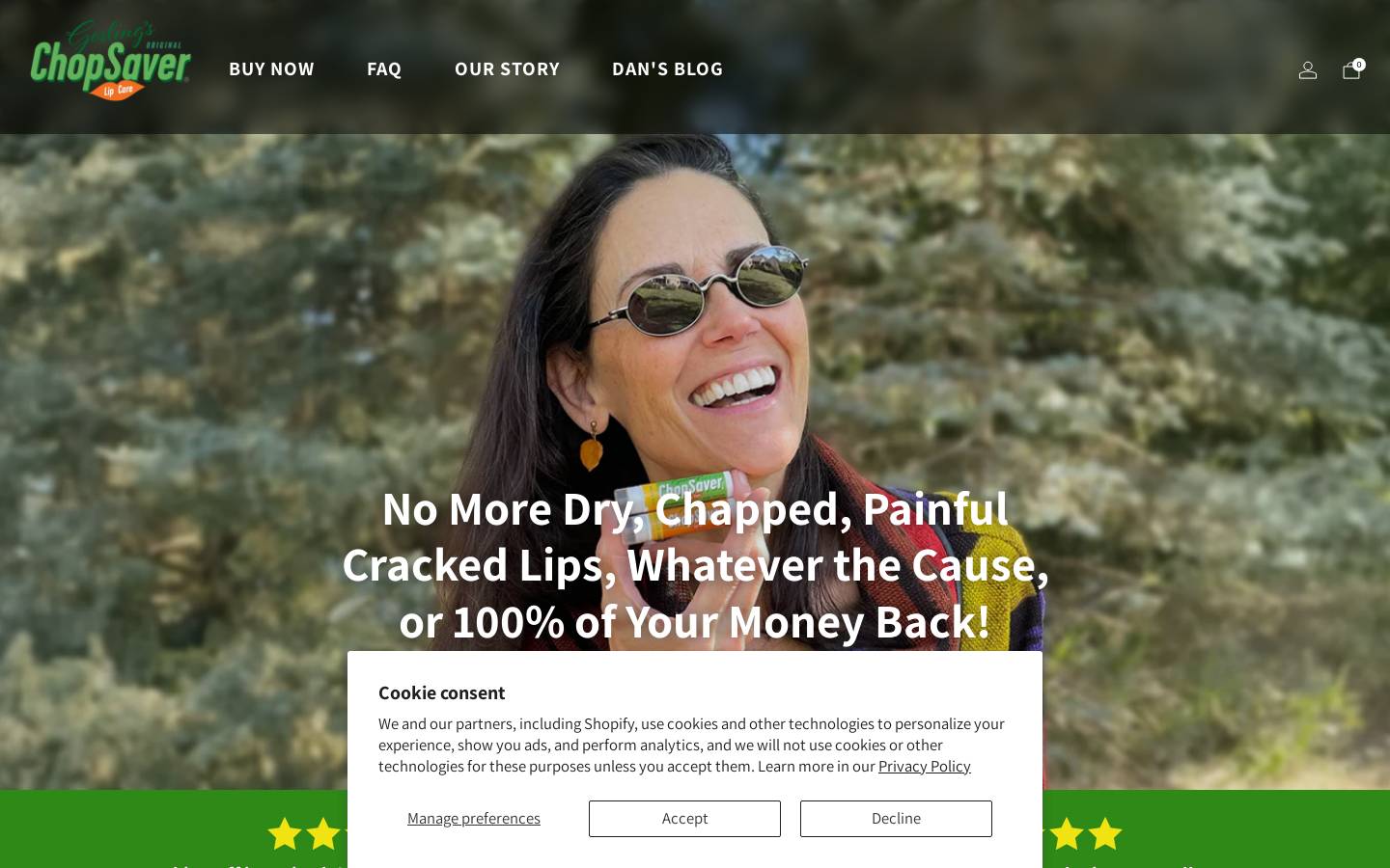 chopsaver.com homepage screenshot