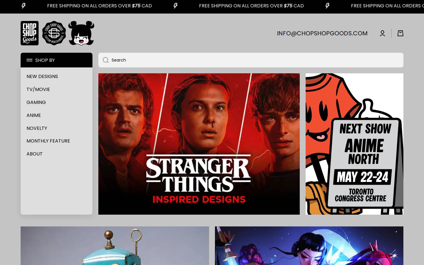 chopshopgoods.com homepage screenshot