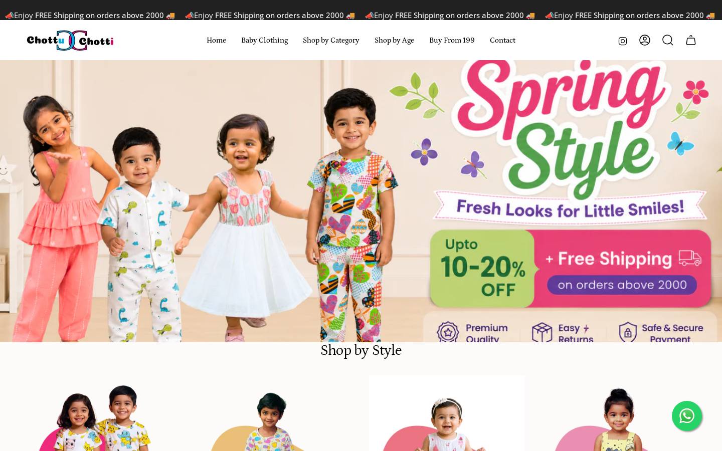 chottuchottifashions.com homepage screenshot
