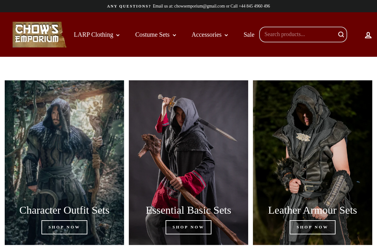 Chows Emporium homepage screenshot