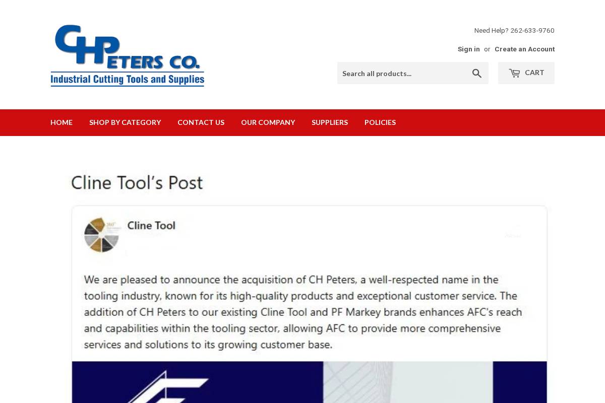 chpeters.com homepage screenshot