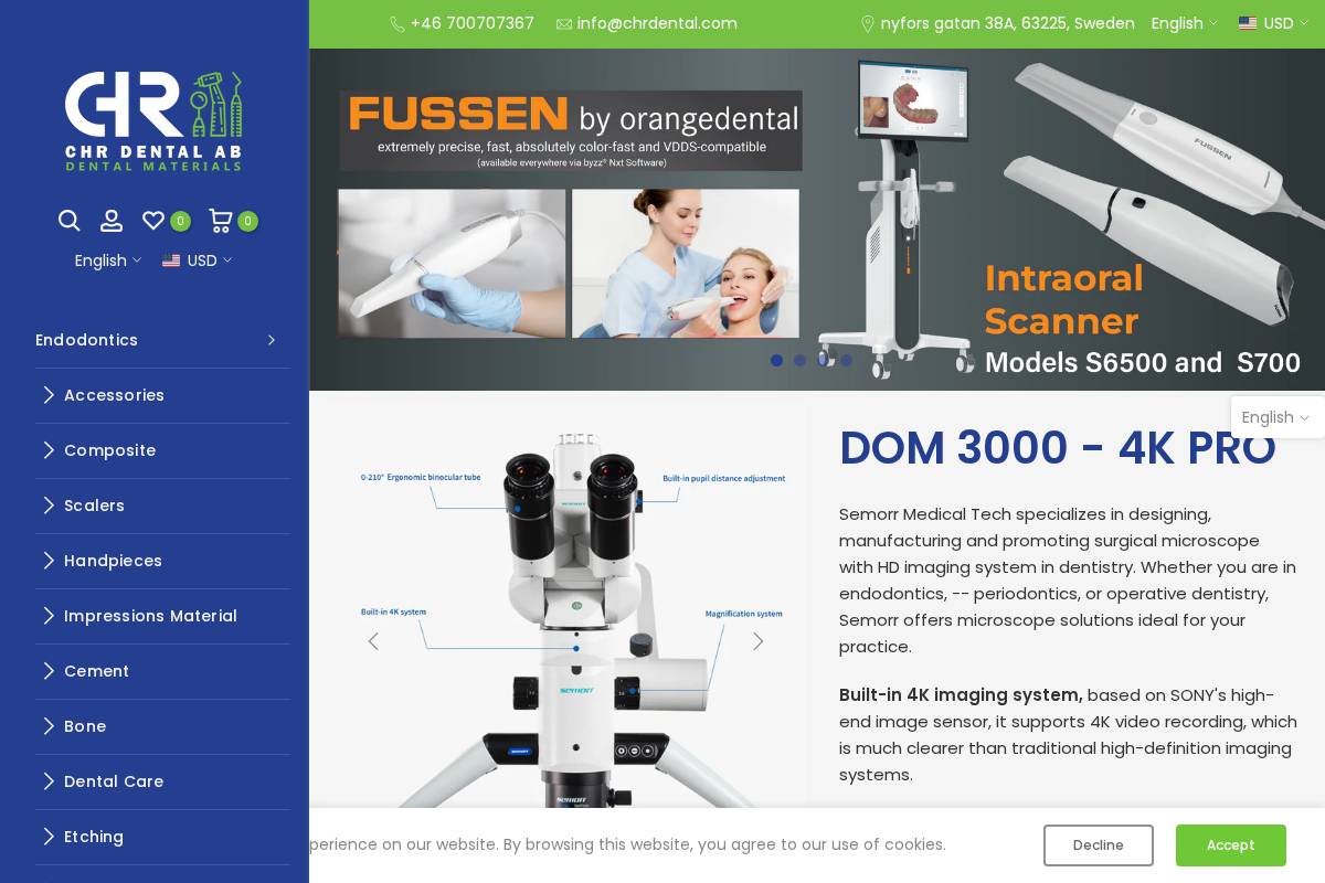 chrdental.com homepage screenshot