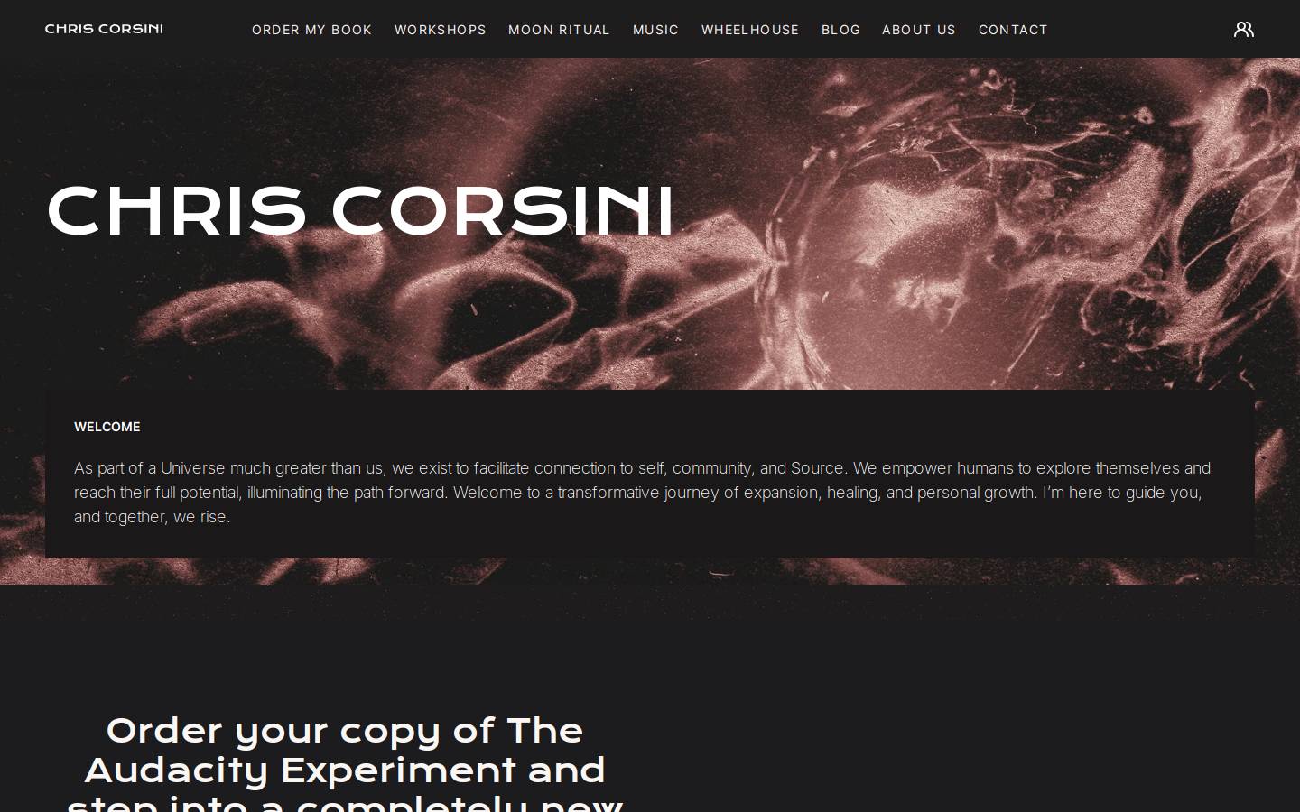 chriscorsini.com homepage screenshot