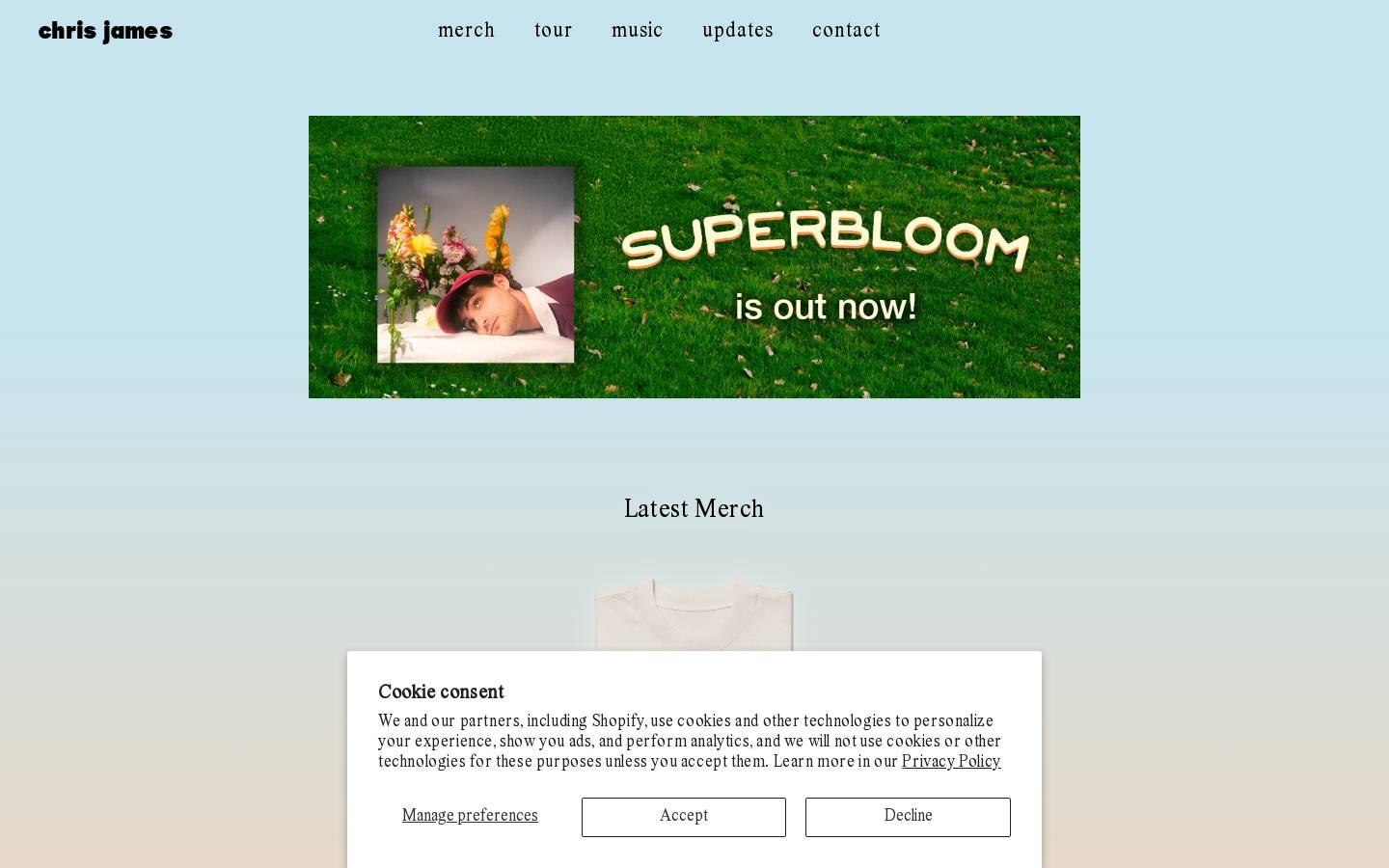 chrisjames.lol homepage screenshot