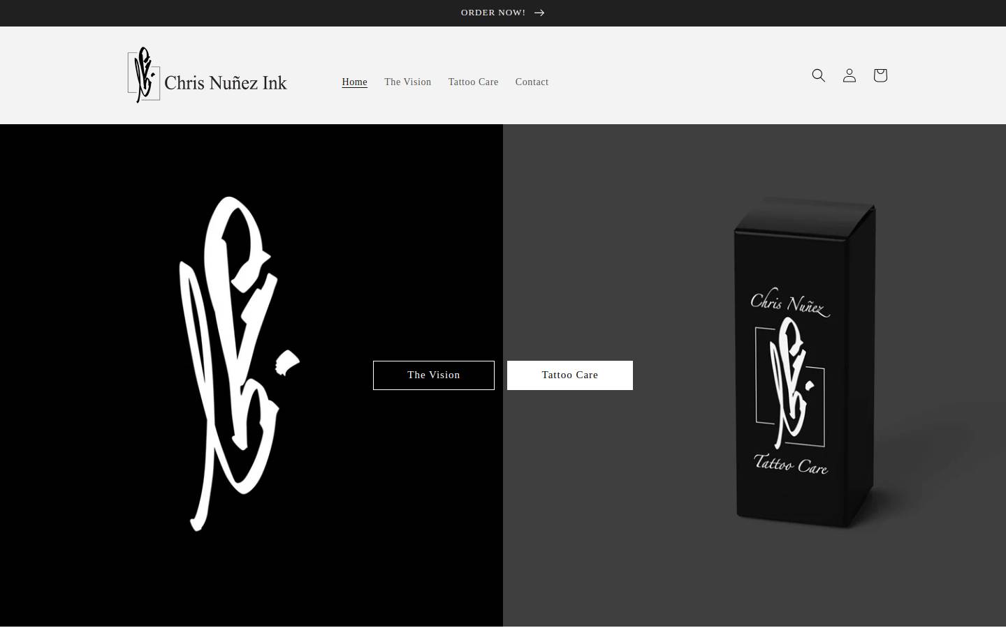 chrisnunezink.com homepage screenshot
