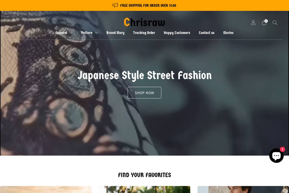 chrisraw.com homepage screenshot