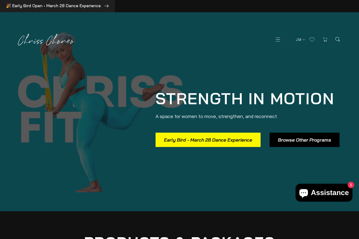 chrisschoreo.com homepage screenshot