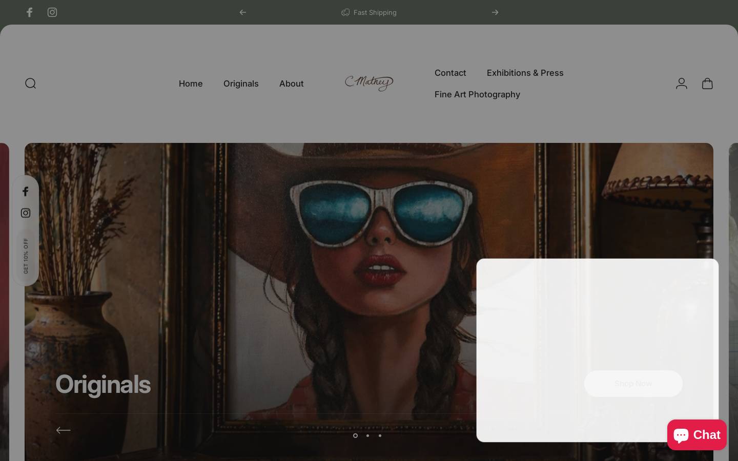 chrissymathey.com homepage screenshot