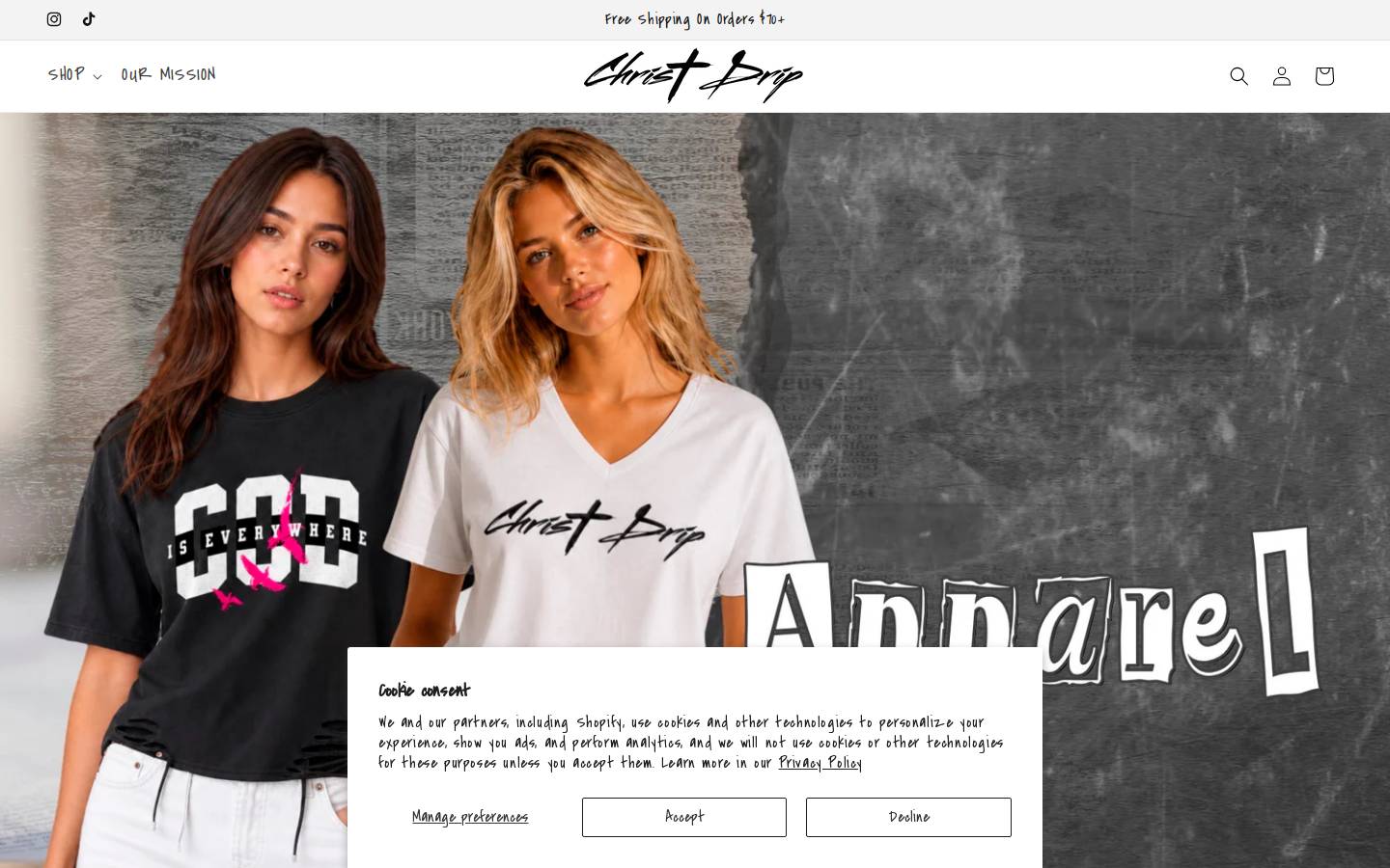 christdrip.store homepage screenshot