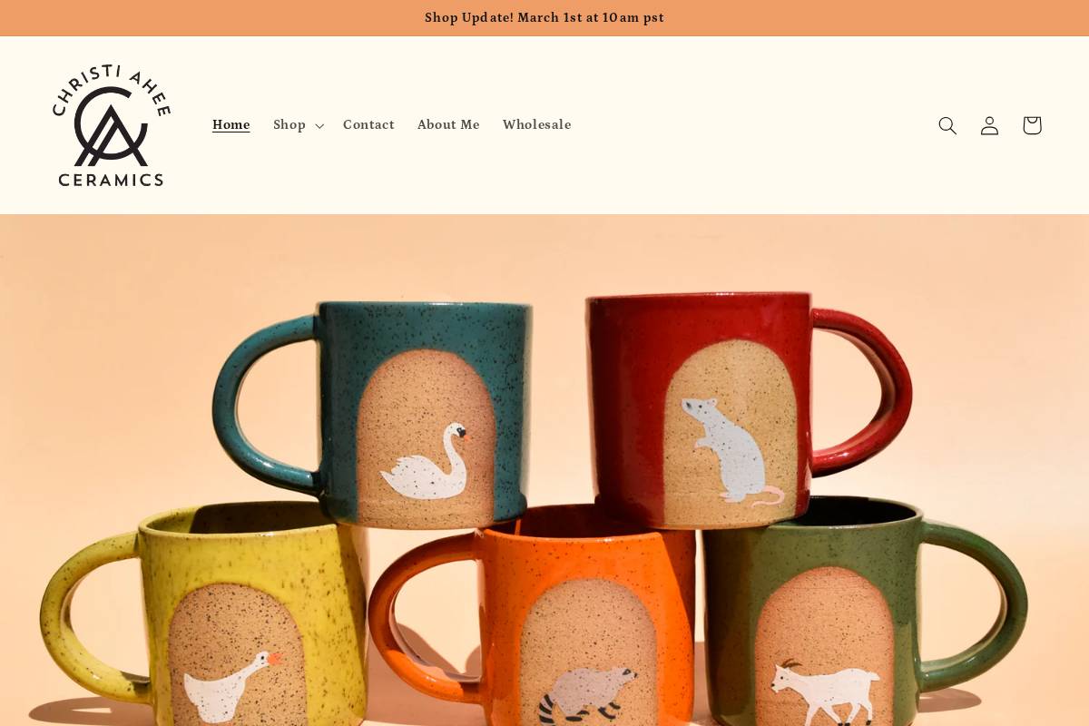 christiahee.com homepage screenshot