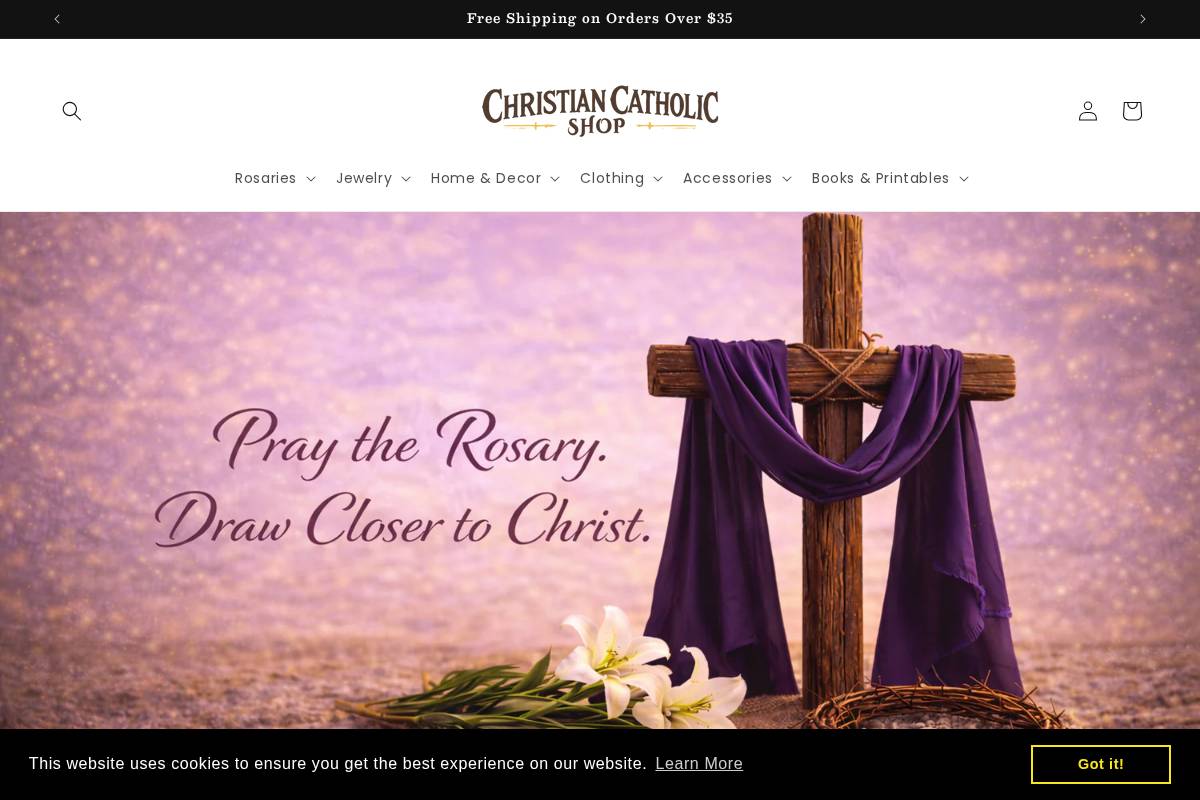 christiancatholicshop.com homepage screenshot