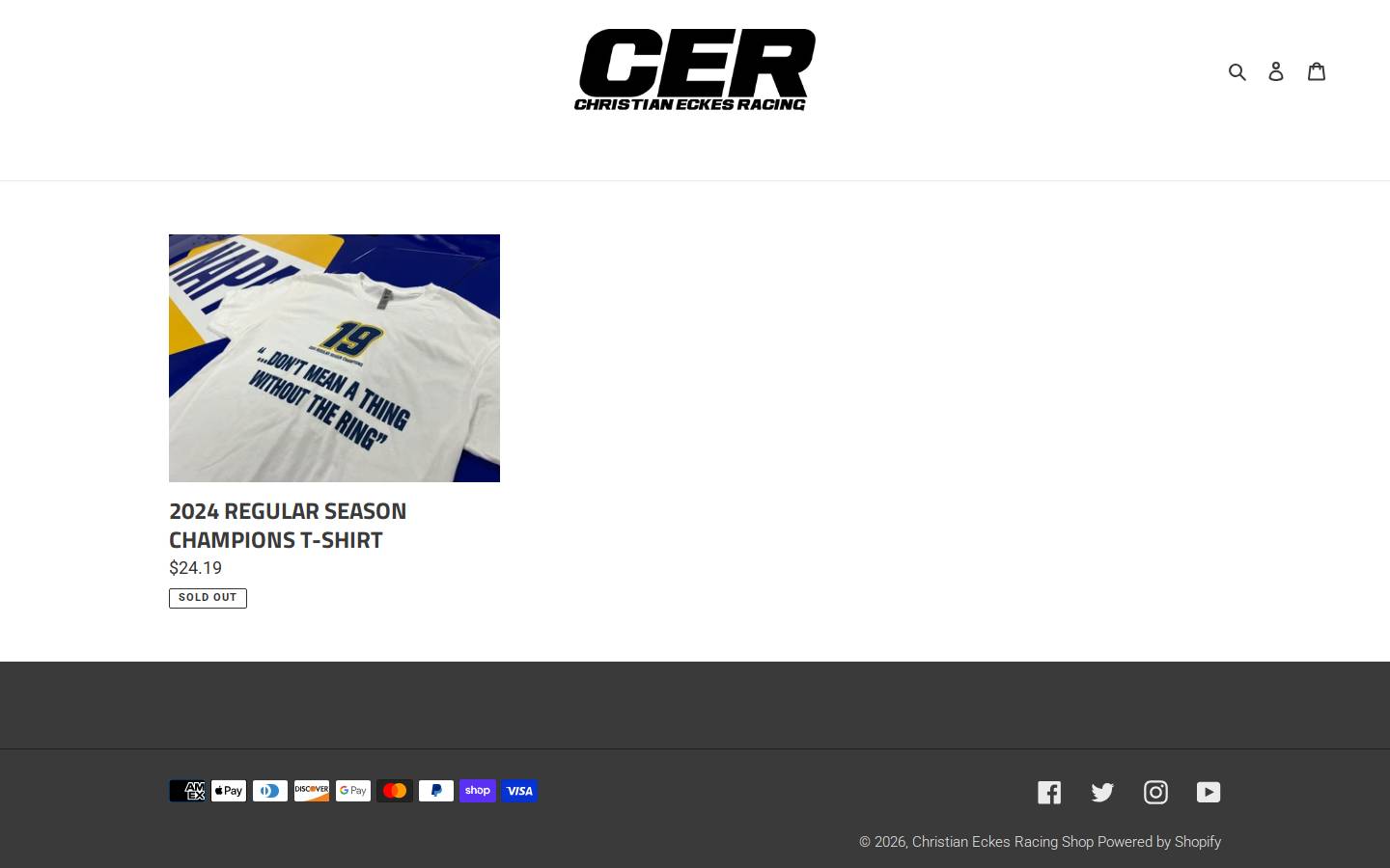 christianeckesracing.com homepage screenshot