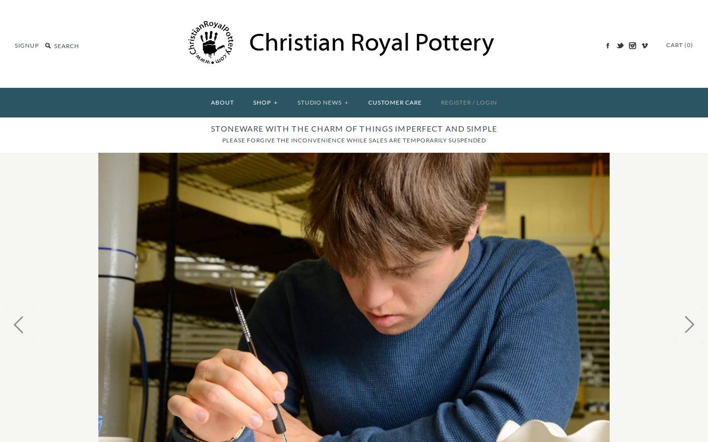 christianroyalpottery.com homepage screenshot