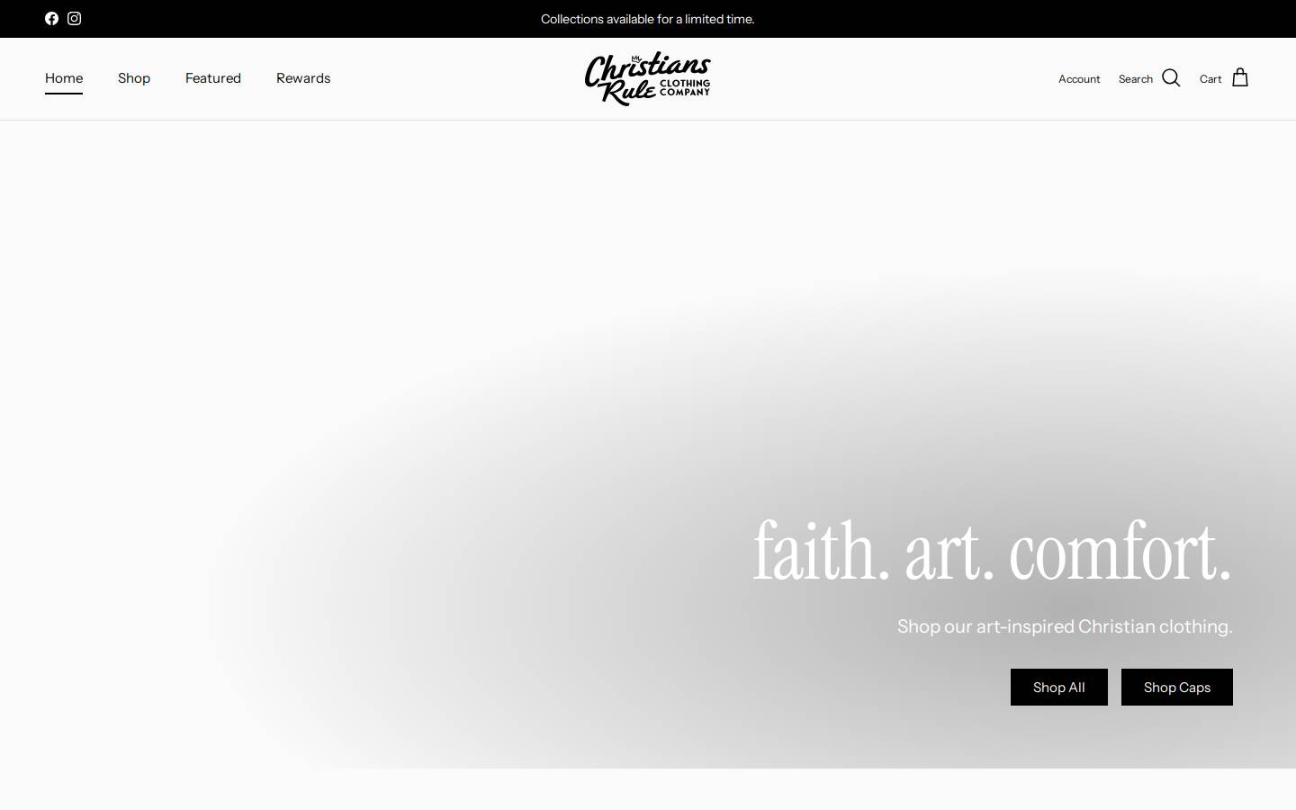 christiansrule.com homepage screenshot