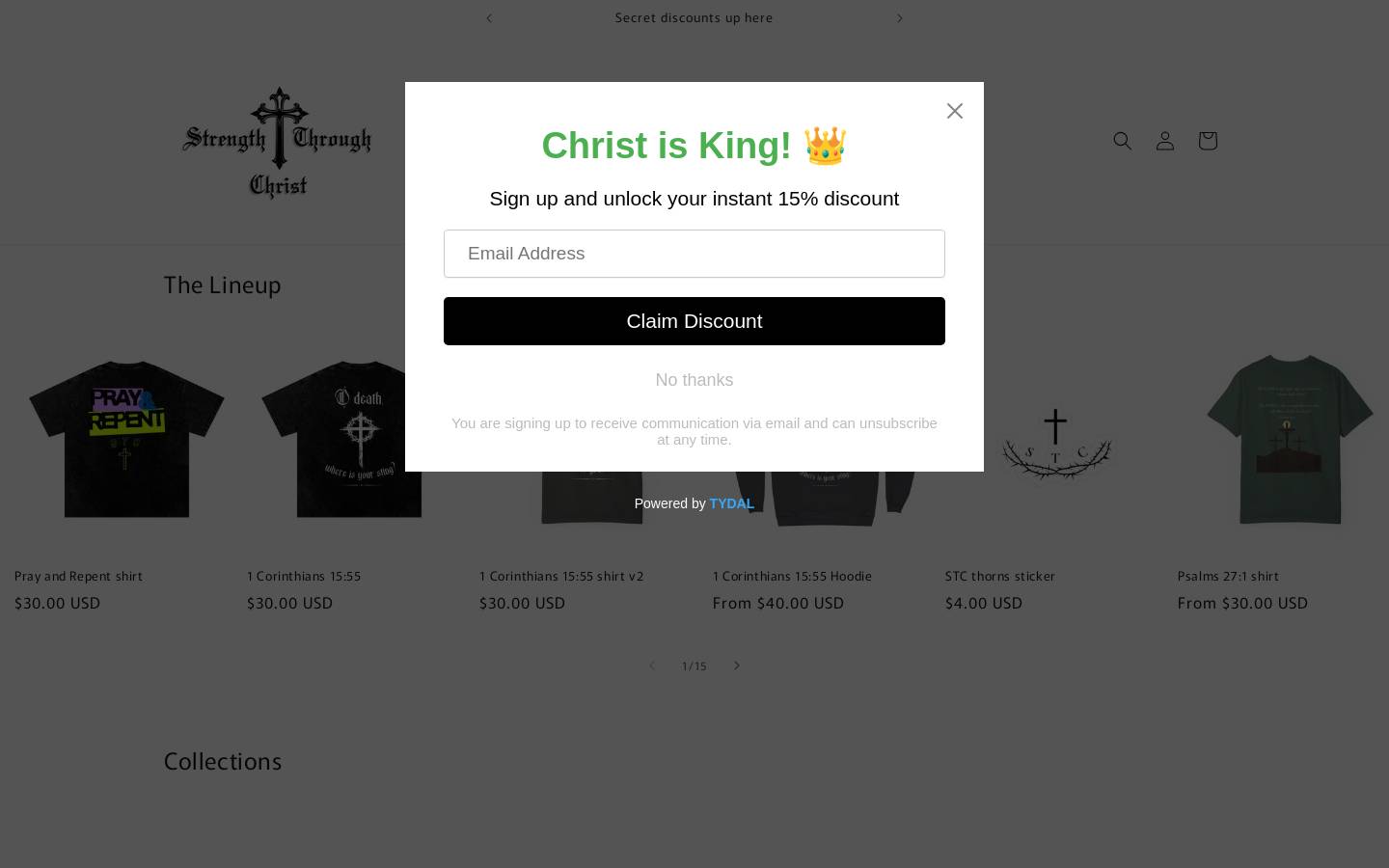 christianstrength.net homepage screenshot