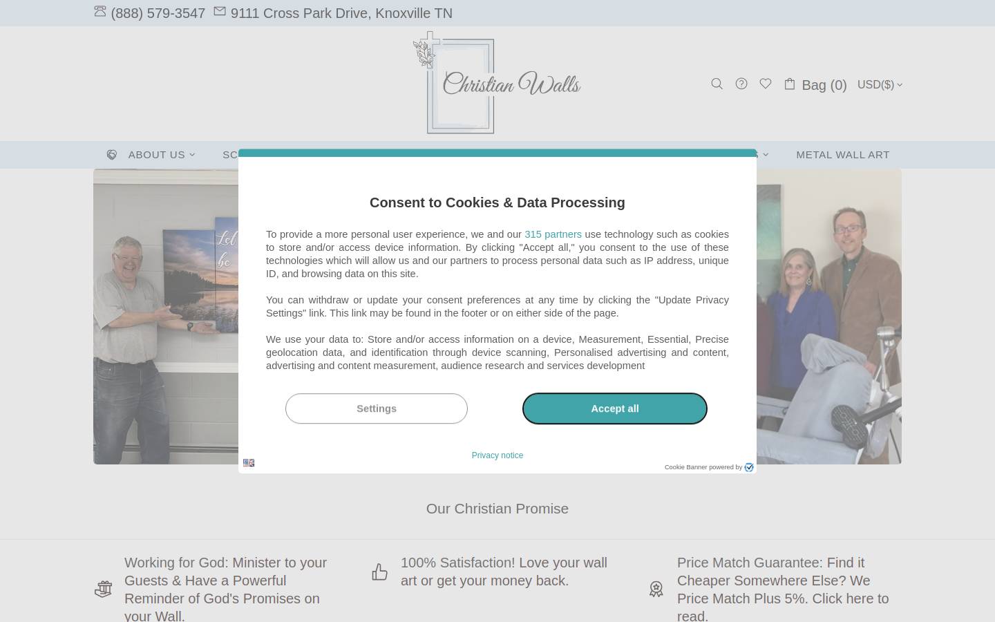 christianwalls.com homepage screenshot