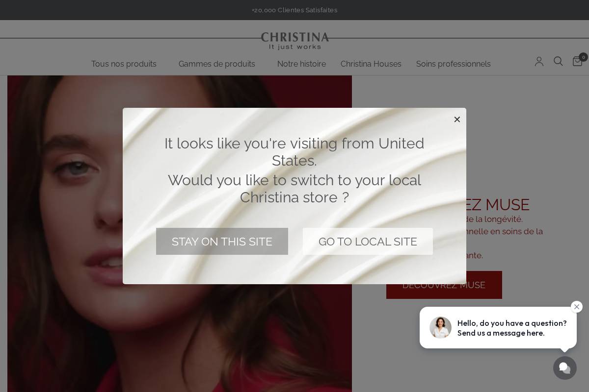 Christina Cosmeceuticals homepage screenshot