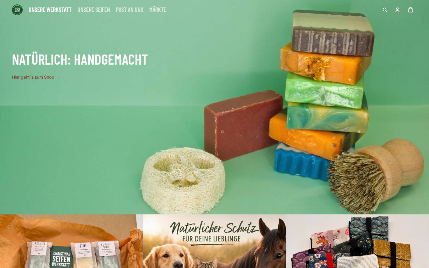 christinas-seifenwerkstatt.de homepage screenshot