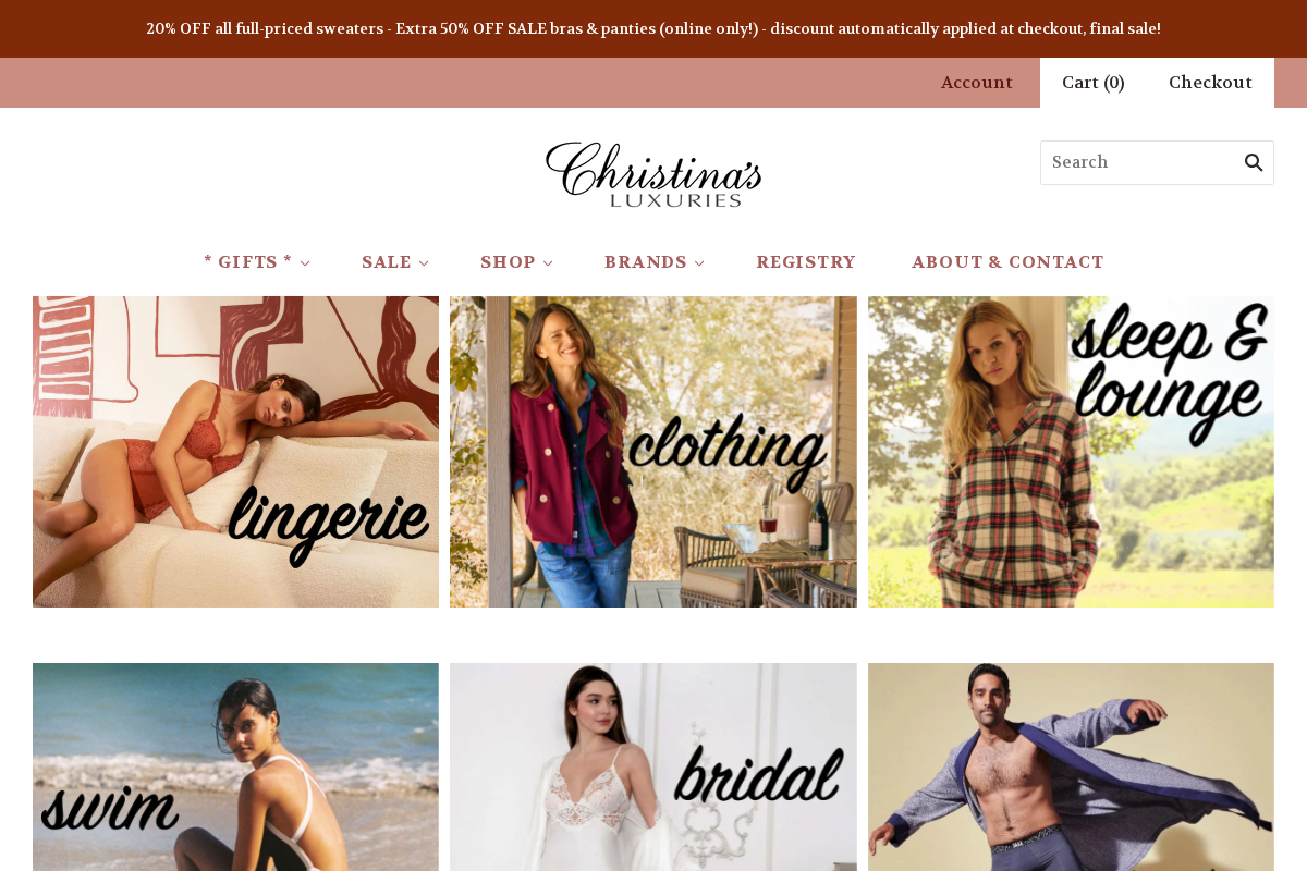 christinasluxuries.com homepage screenshot