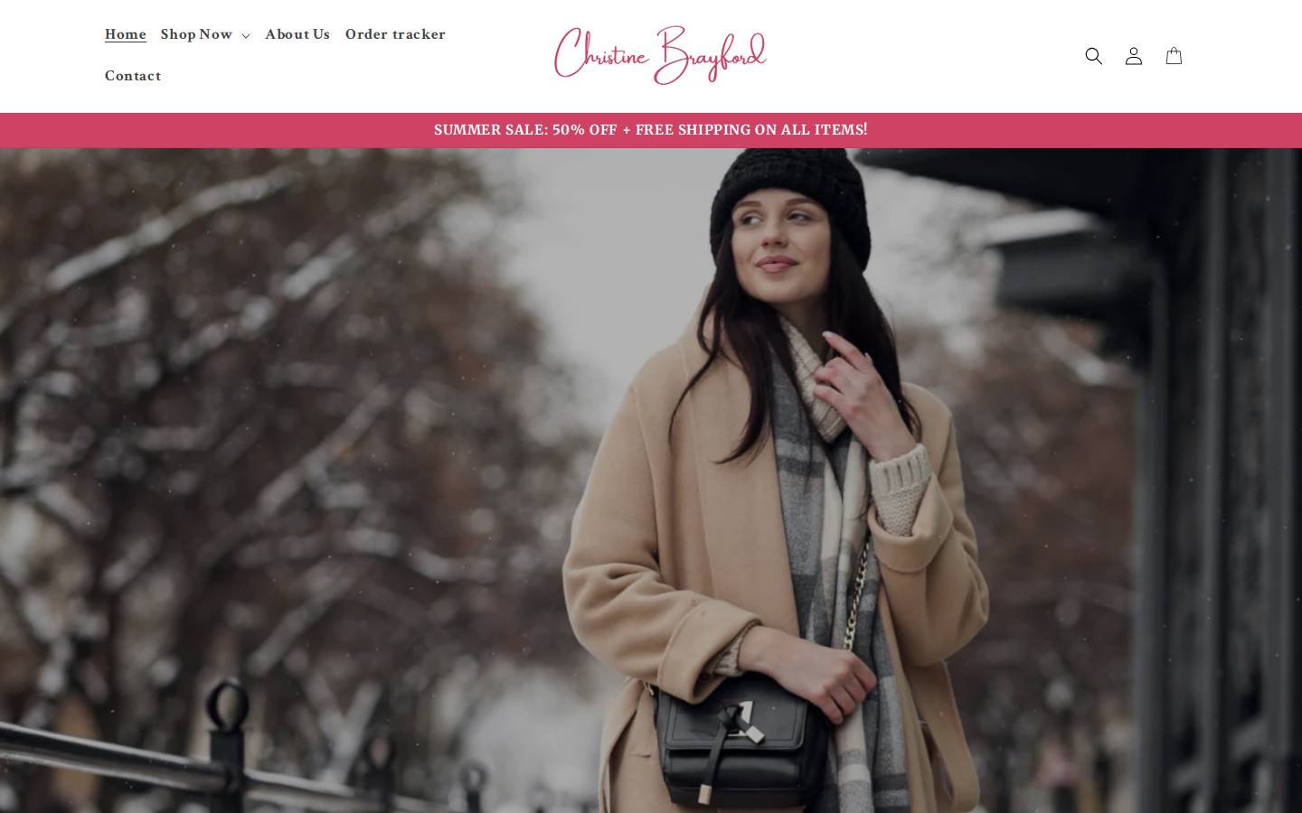 Christinebrayford homepage screenshot