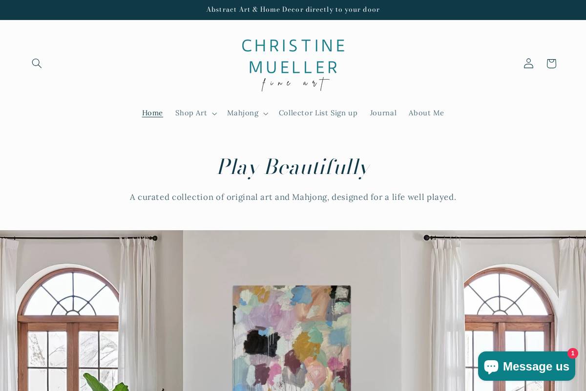 christinemuellerart.com homepage screenshot