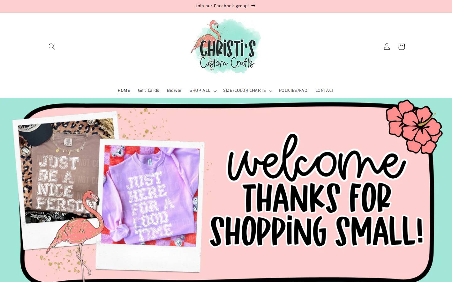 christiscustomcrafts.com homepage screenshot