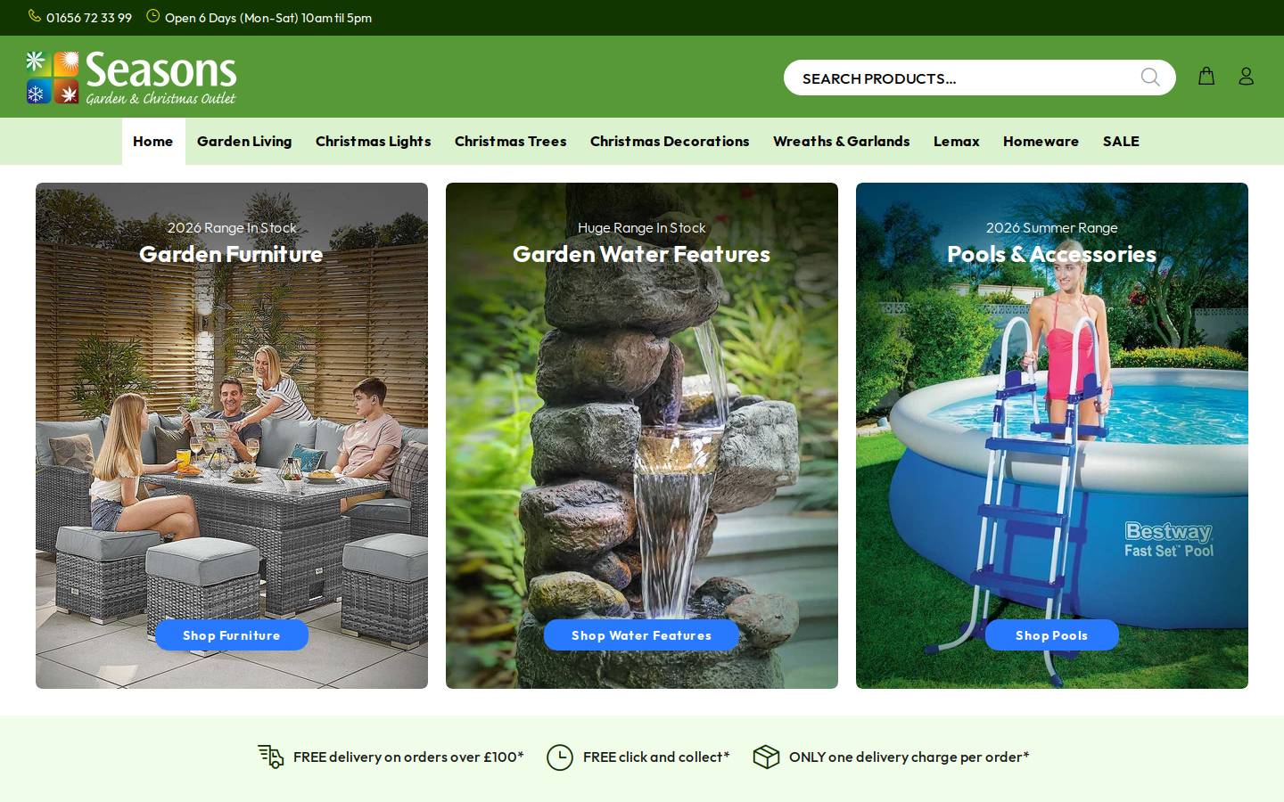 Seasons Outlet homepage screenshot