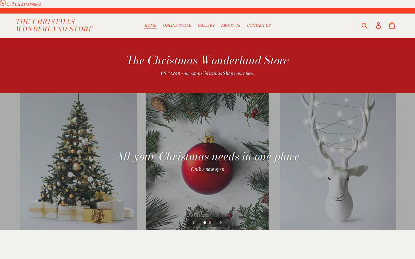 christmaswonderland.co.nz homepage screenshot